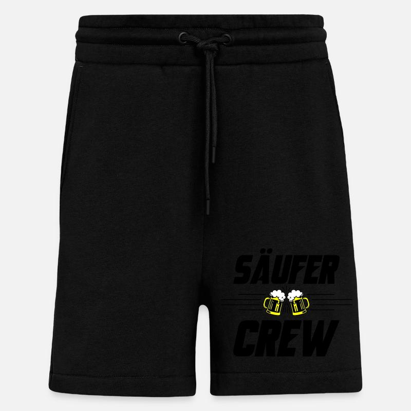 Säufer Crew Bier - Shorts - made by SPREAD - SOLID BLACK