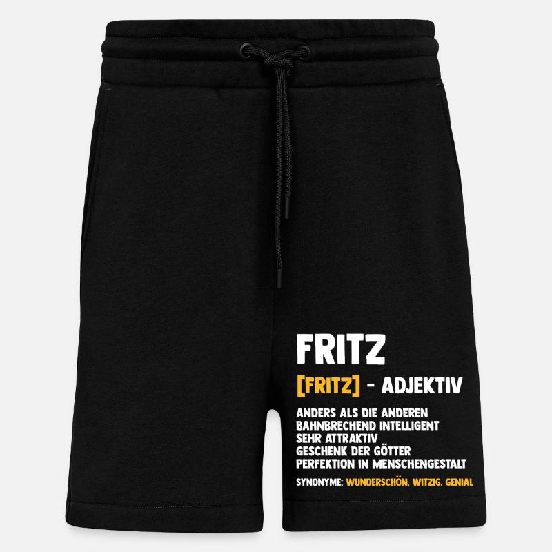 Fritz - Short bio décontracté fabriqué en UE - SOLID BLACK