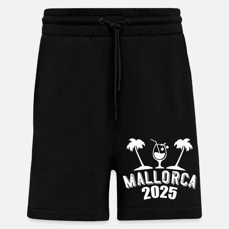 Majorque 2025 - Short bio décontracté fabriqué en UE - SOLID BLACK