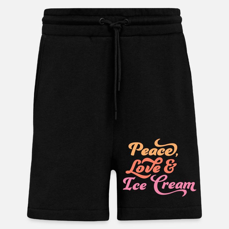 Glace - Short bio décontracté fabriqué en UE - SOLID BLACK