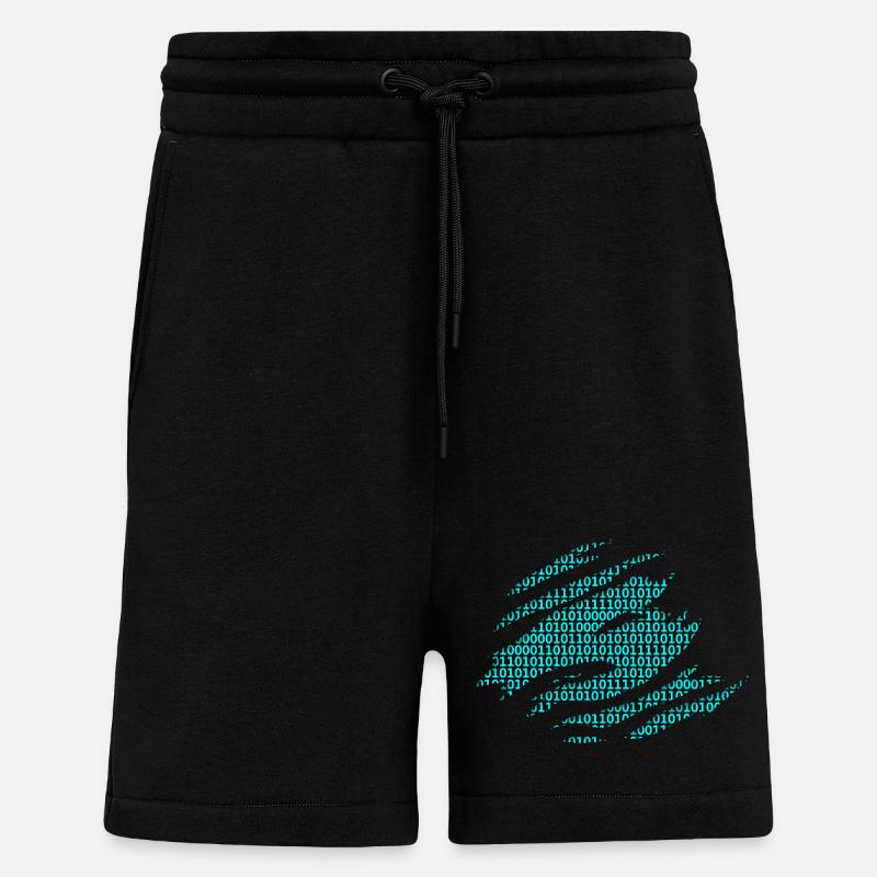 Binary numbers matrix - Shorts - made by SPREAD - SOLID BLACK