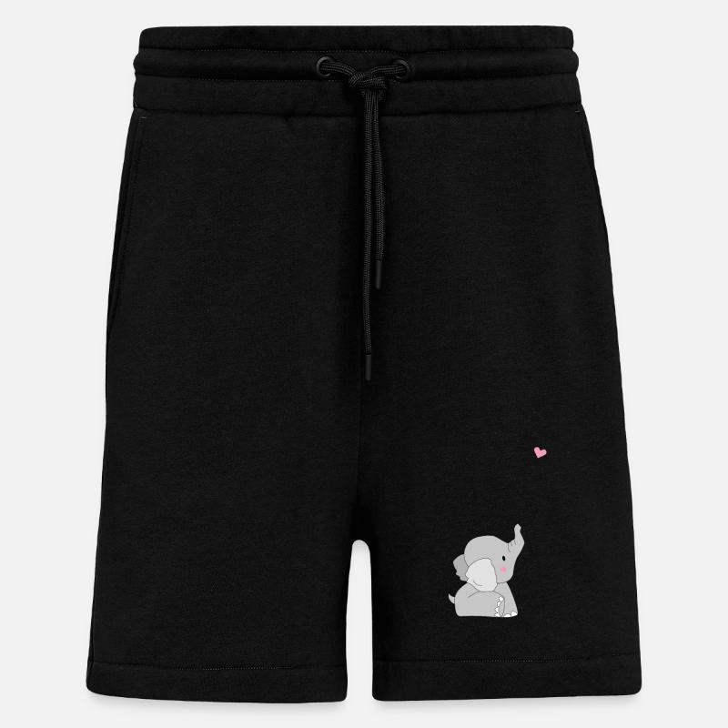 Eddi Elefant - present - present idea - Shorts - made by SPREAD - SOLID BLACK