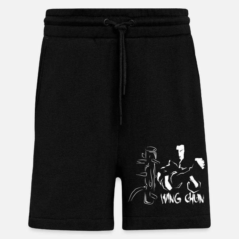 Wing chun Wingtsun - Short bio décontracté fabriqué en UE - SOLID BLACK