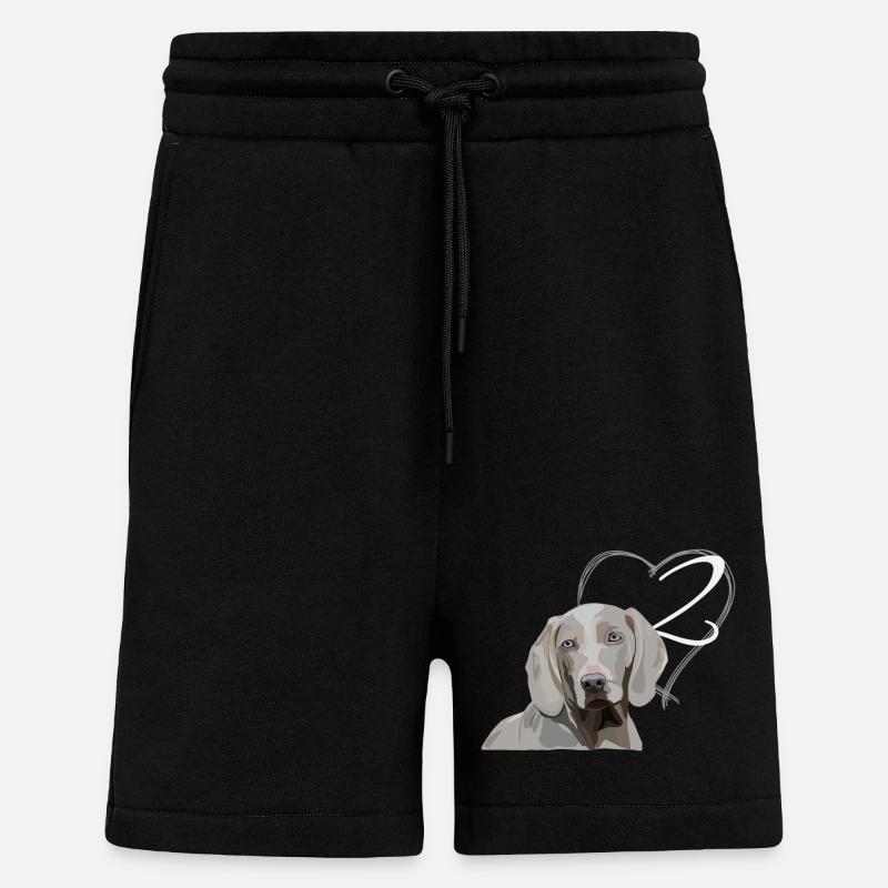Weimaraner - 2ème anniversaire - Short bio décontracté fabriqué en UE - SOLID BLACK