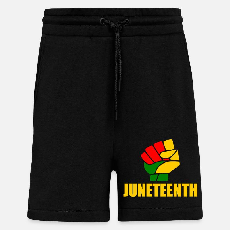 juneteenth - Short bio décontracté fabriqué en UE - SOLID BLACK