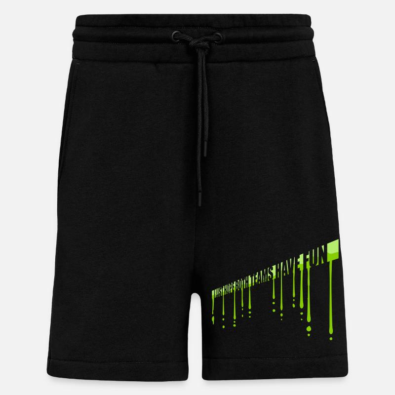 Les deux équipes s’amusent - Short bio décontracté fabriqué en UE - SOLID BLACK