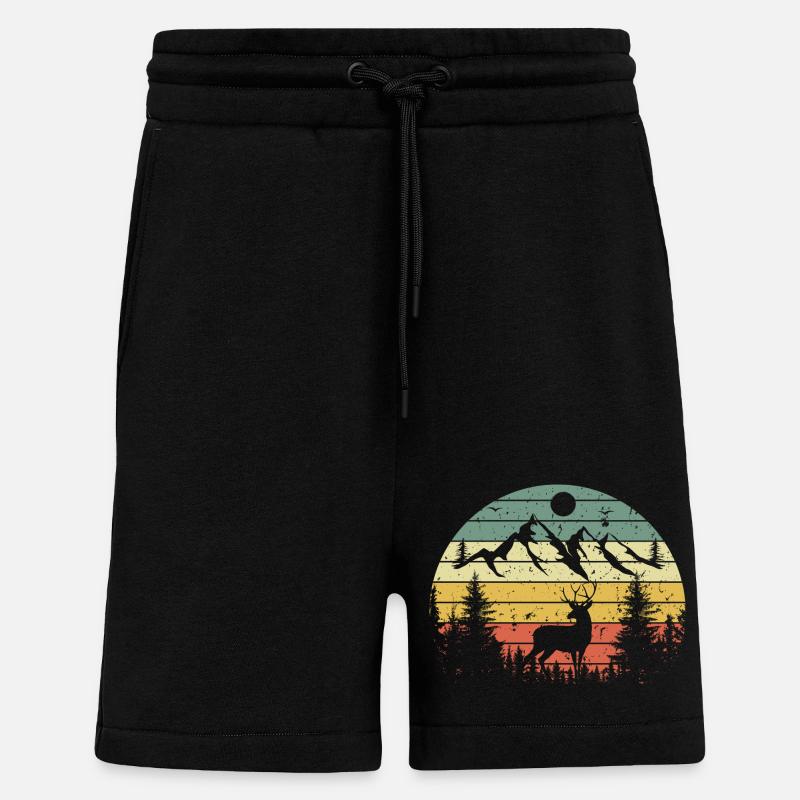 Jäger von Hirschen - Shorts - made by SPREAD - SOLID BLACK