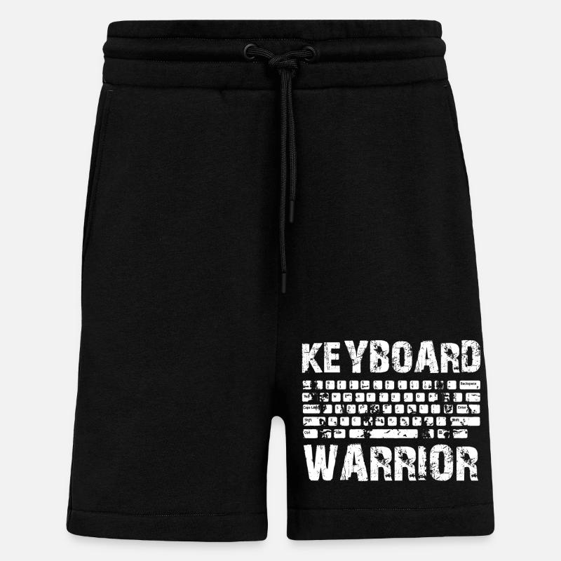 Keyboard Warrior - Shorts - made by SPREAD - SOLID BLACK