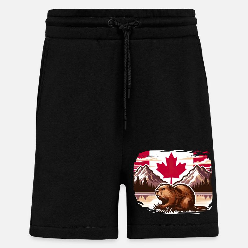 Canada Bieber 4 - Short bio décontracté fabriqué en UE - SOLID BLACK