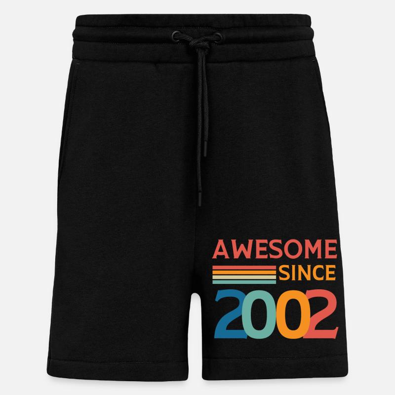 Awesome since 2002 - Short bio décontracté fabriqué en UE - SOLID BLACK