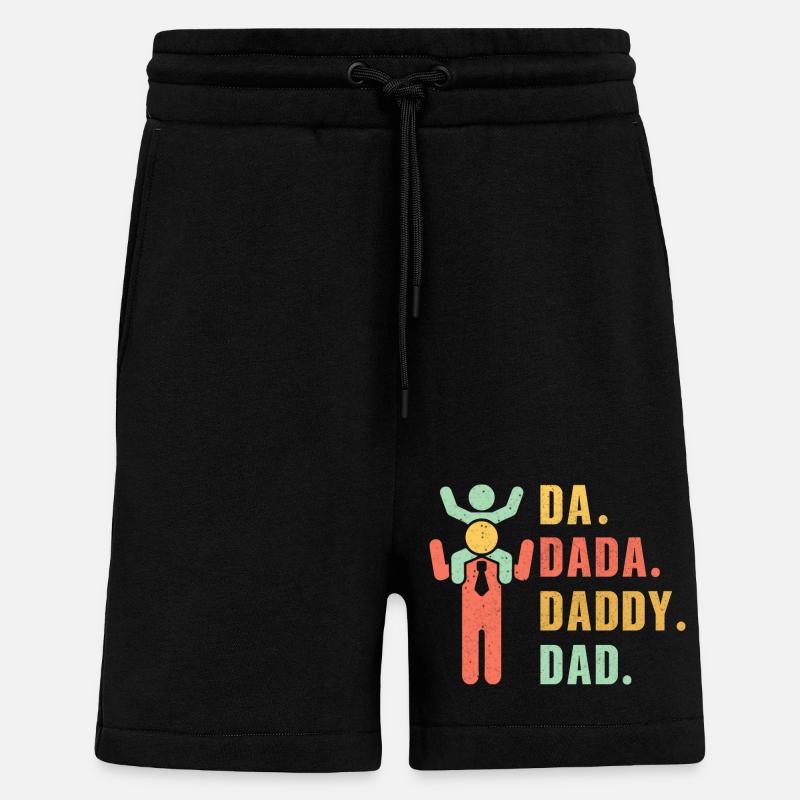 Daddy Dada Dad - Shorts - made by SPREAD - SOLID BLACK