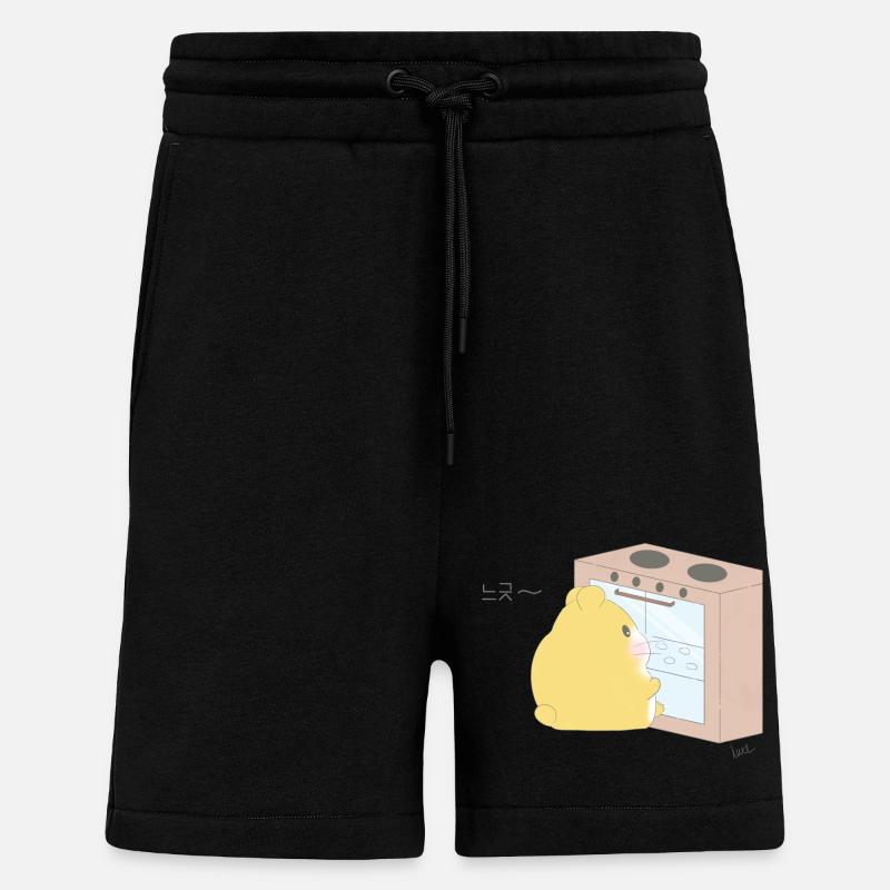 Cuisson des hamsters - Short bio décontracté fabriqué en UE - SOLID BLACK
