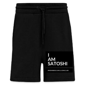 Je suis Satoshi - Short bio décontracté fabriqué en UE - SOLID BLACK - Devant