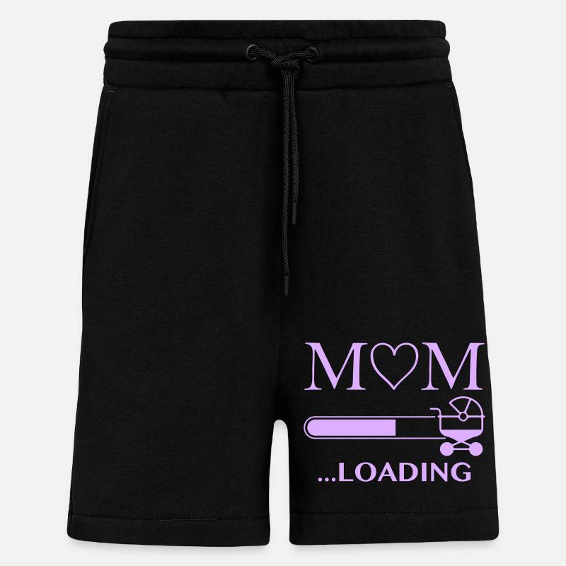 mom loading - Shorts - made by SPREAD - SOLID BLACK