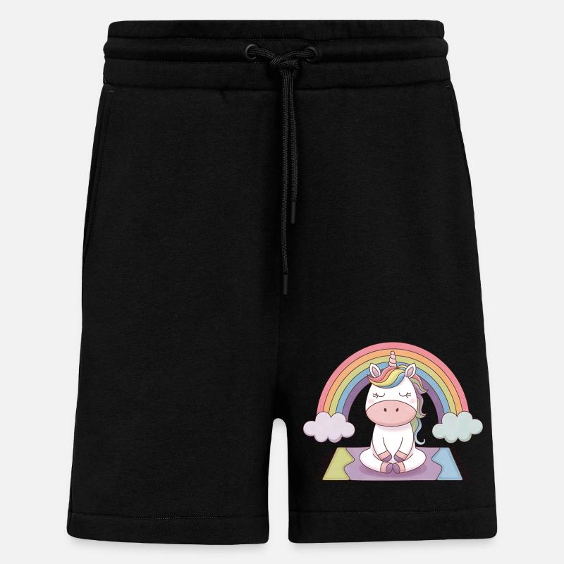 Yoga Einhorn - Shorts - made by SPREAD - SOLID BLACK
