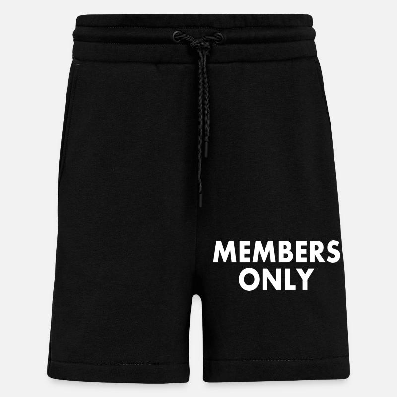 Members only - Short bio décontracté fabriqué en UE - SOLID BLACK