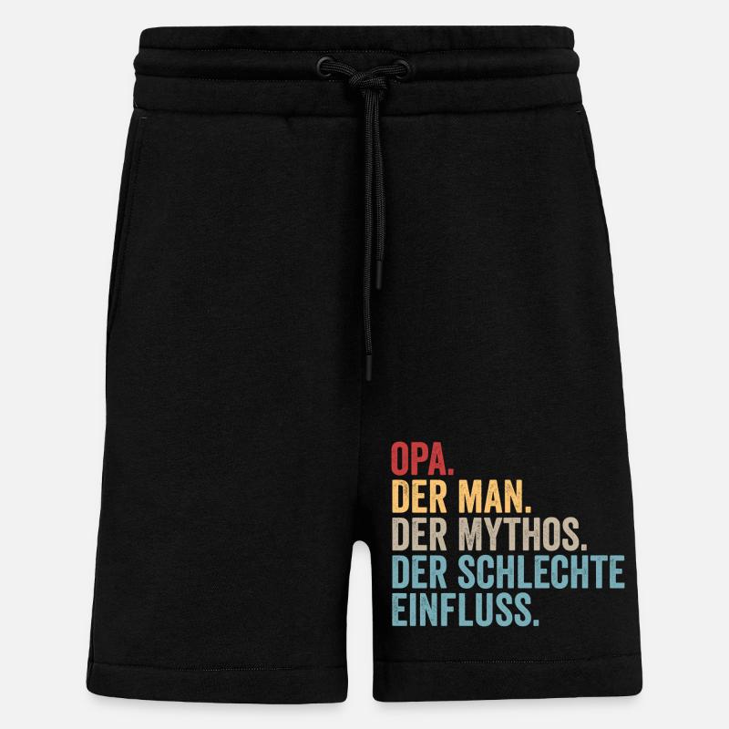 Papy Papy - Short bio décontracté fabriqué en UE - SOLID BLACK