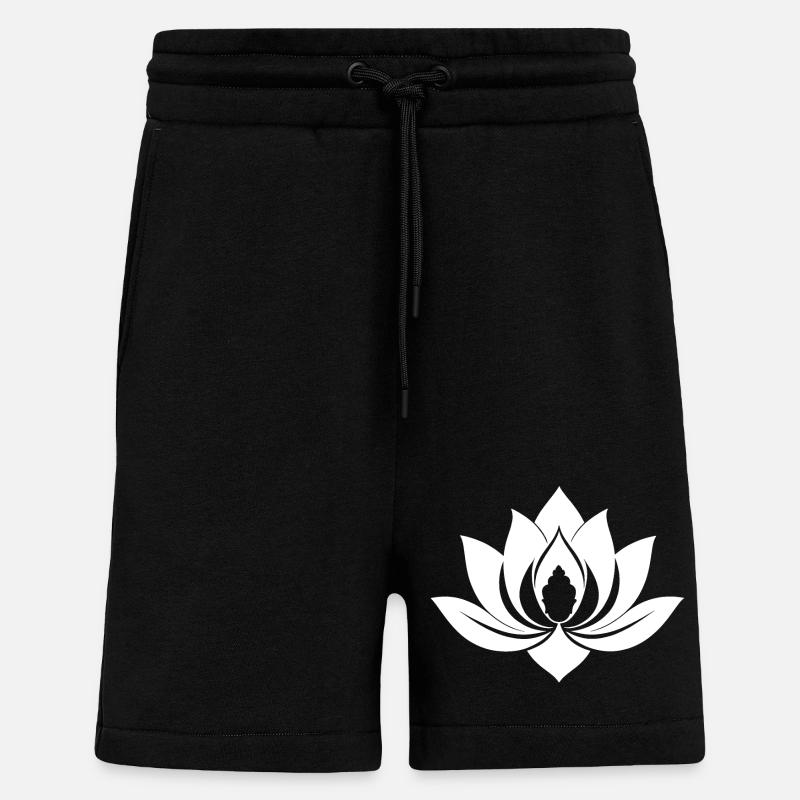 Weiße Seerose - Shorts - made by SPREAD - SOLID BLACK