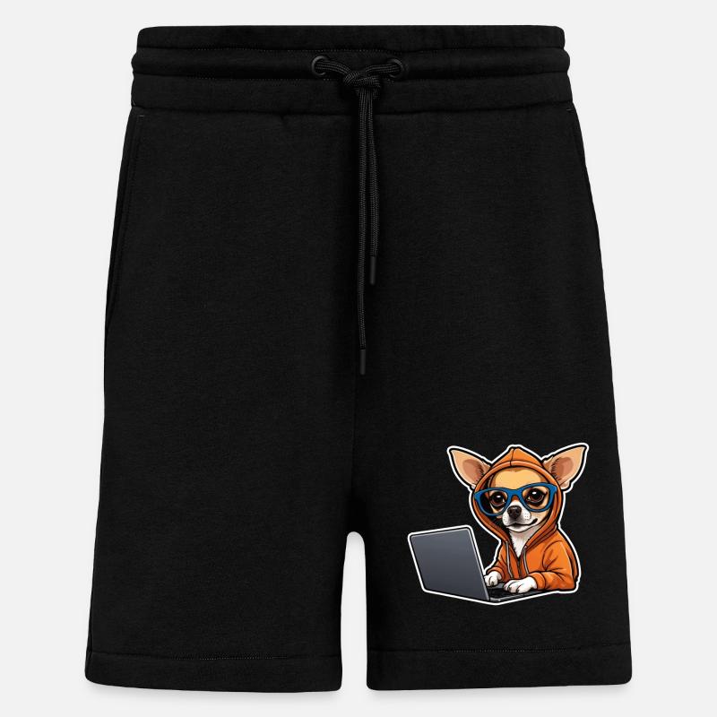 Chihuahua Nerd - Shorts - made by SPREAD - SOLID BLACK