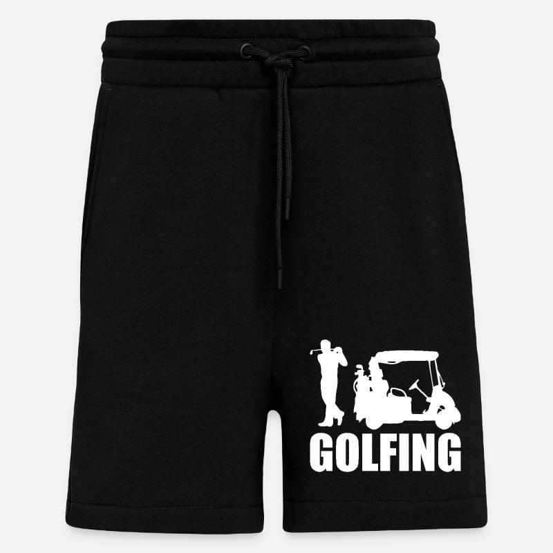 Golf Golf Dicton Golfeur - Short bio décontracté fabriqué en UE - SOLID BLACK