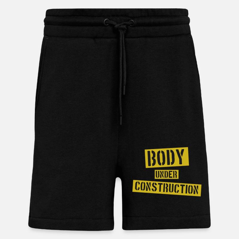 Body under Construction - Shorts - made by SPREAD - SOLID BLACK