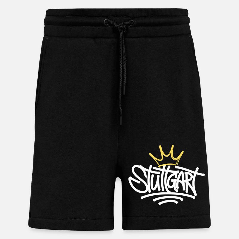 Stuttgart Graffiti - Shorts - made by SPREAD - SOLID BLACK