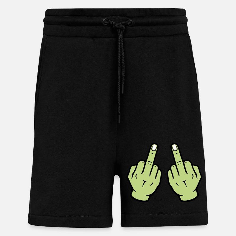 Mittelfinger Hand - Shorts - made by SPREAD - SOLID BLACK