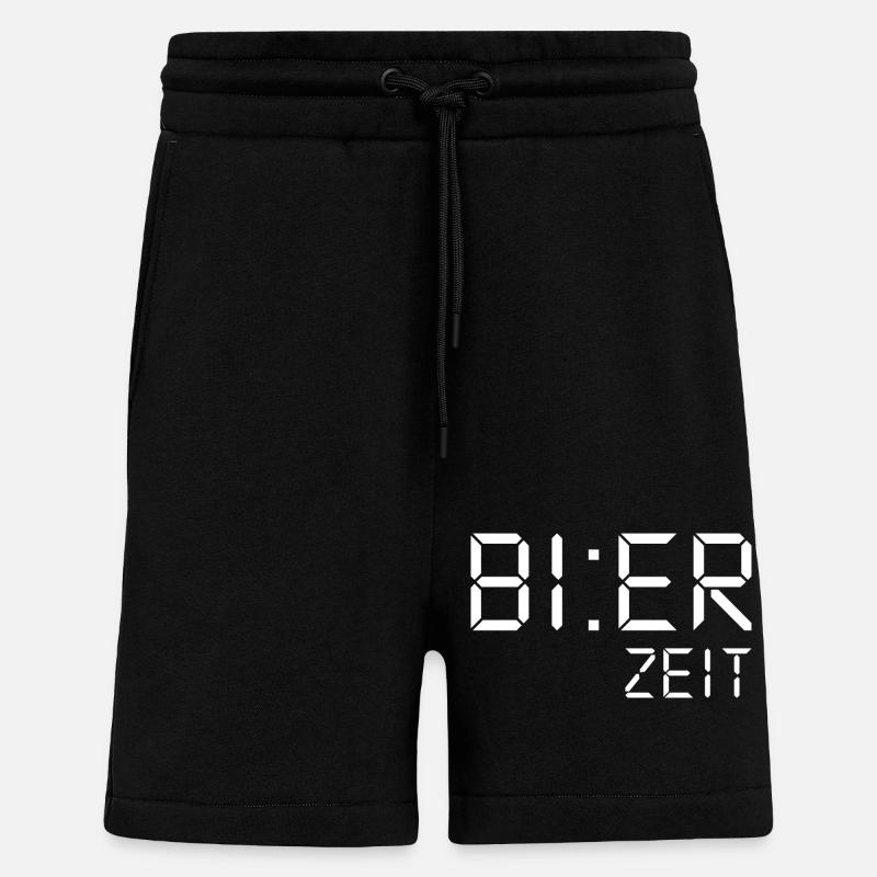 Bière temps cadeau Fêter - Short bio décontracté fabriqué en UE - SOLID BLACK