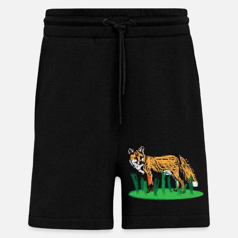 Rotfuchs / Red Fox Design I - Shorts - made by SPREAD - SOLID BLACK