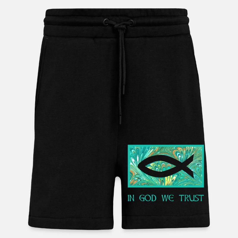 fisch ichthys e 71 - Shorts - made by SPREAD - SOLID BLACK
