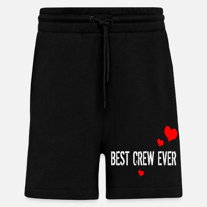 BEST CREW EVER - Shorts - made by SPREAD - SOLID BLACK