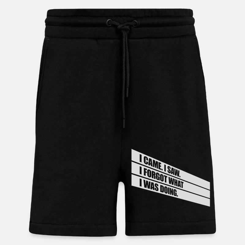 Je suis venu voir oublier - Short bio décontracté fabriqué en UE - SOLID BLACK