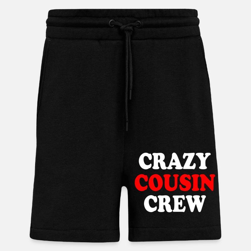 Crazy cousin crew - Shorts - made by SPREAD - SOLID BLACK