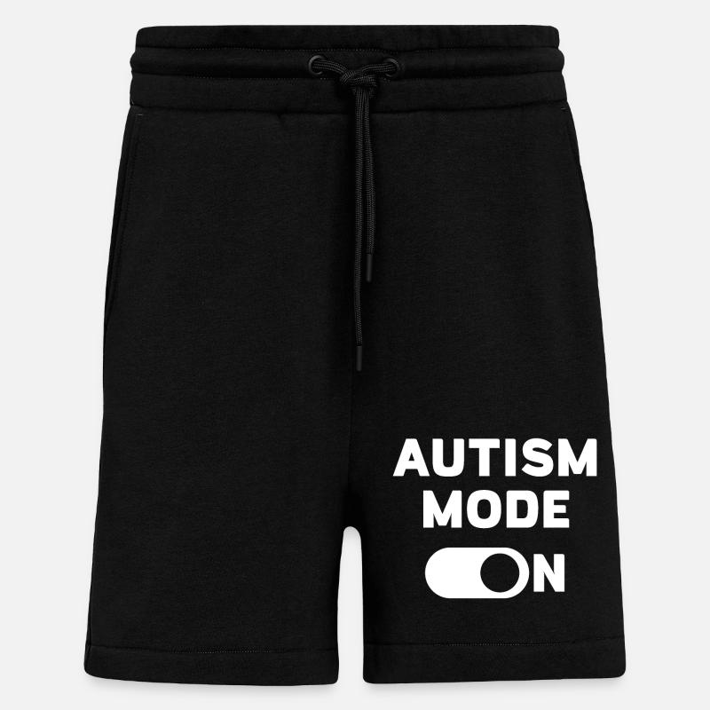 Mode autisme activé - Short bio décontracté fabriqué en UE - SOLID BLACK