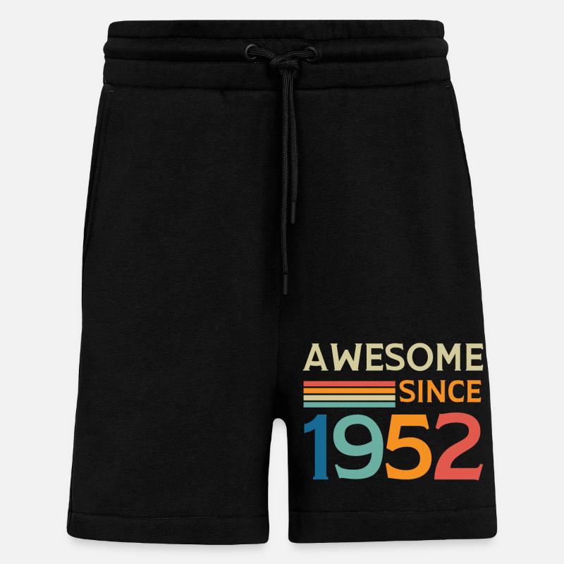 Awesome since 1952 - Short bio décontracté fabriqué en UE - SOLID BLACK
