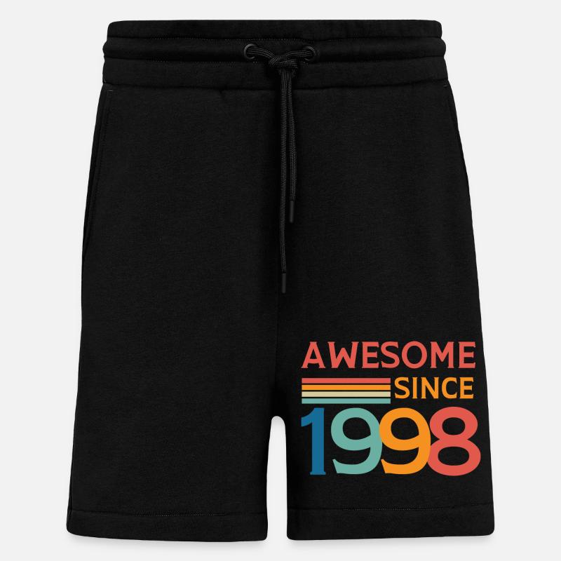 Awesome since 1998 - Short bio décontracté fabriqué en UE - SOLID BLACK