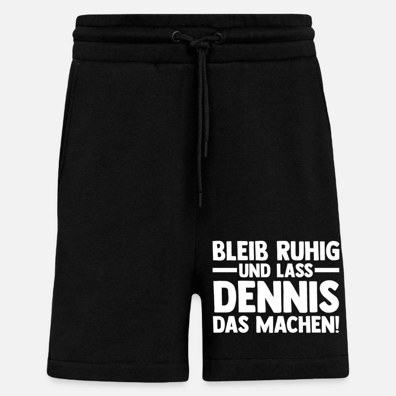 First name Dennis - Shorts - made by SPREAD - SOLID BLACK