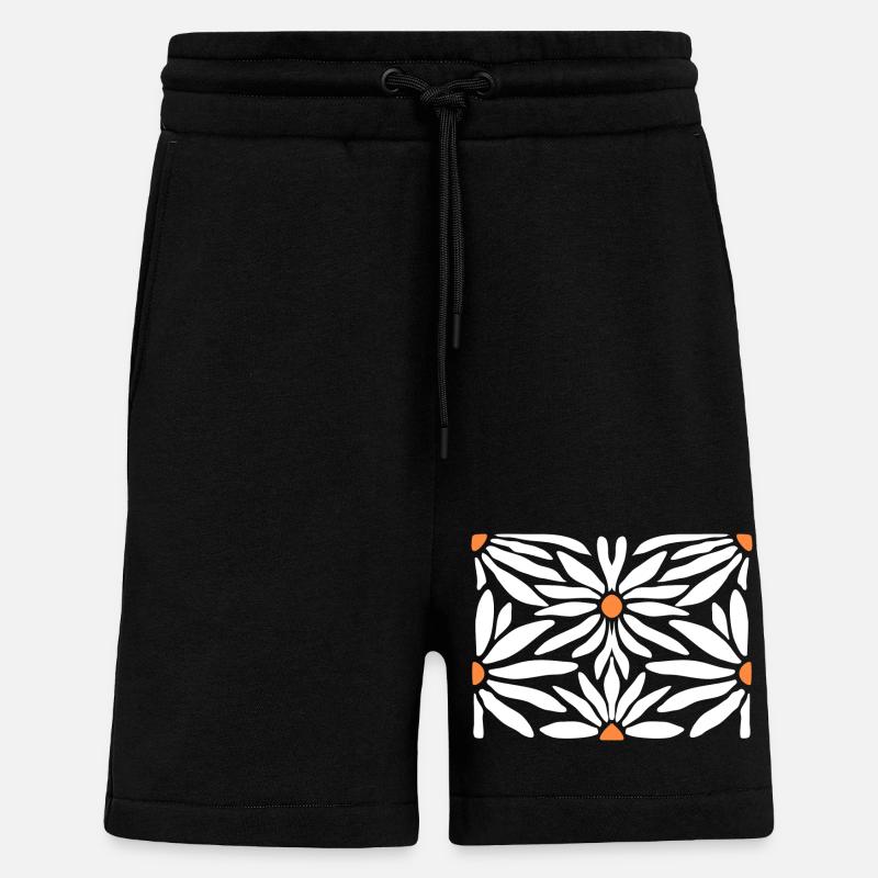 Groovy Gänseblümchen-Blumen - Shorts - made by SPREAD - SOLID BLACK