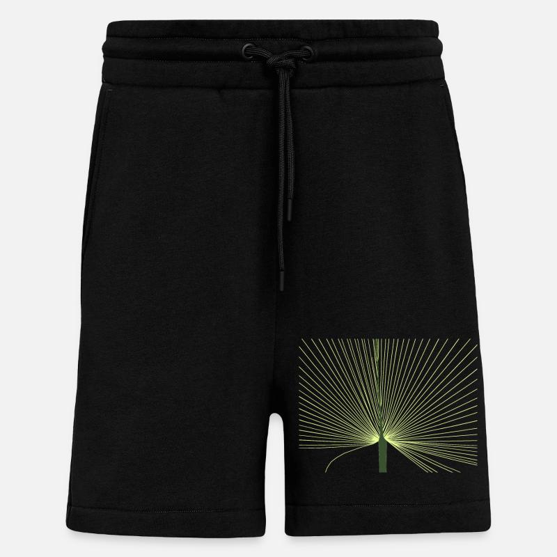 Tropical palmer / Palmier tropical - Short bio décontracté fabriqué en UE - SOLID BLACK