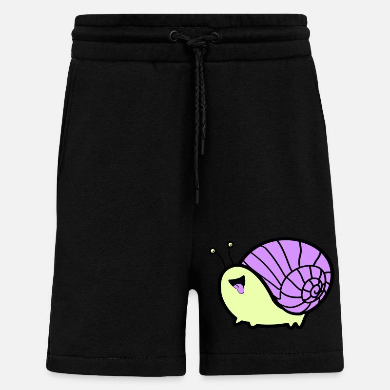 Snail Comic - Shorts - made by SPREAD - SOLID BLACK