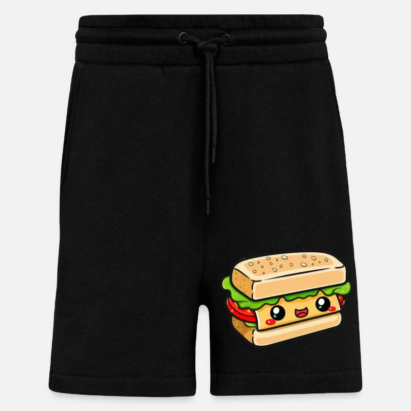 Sandwich mit Gesicht - Shorts - made by SPREAD - SOLID BLACK