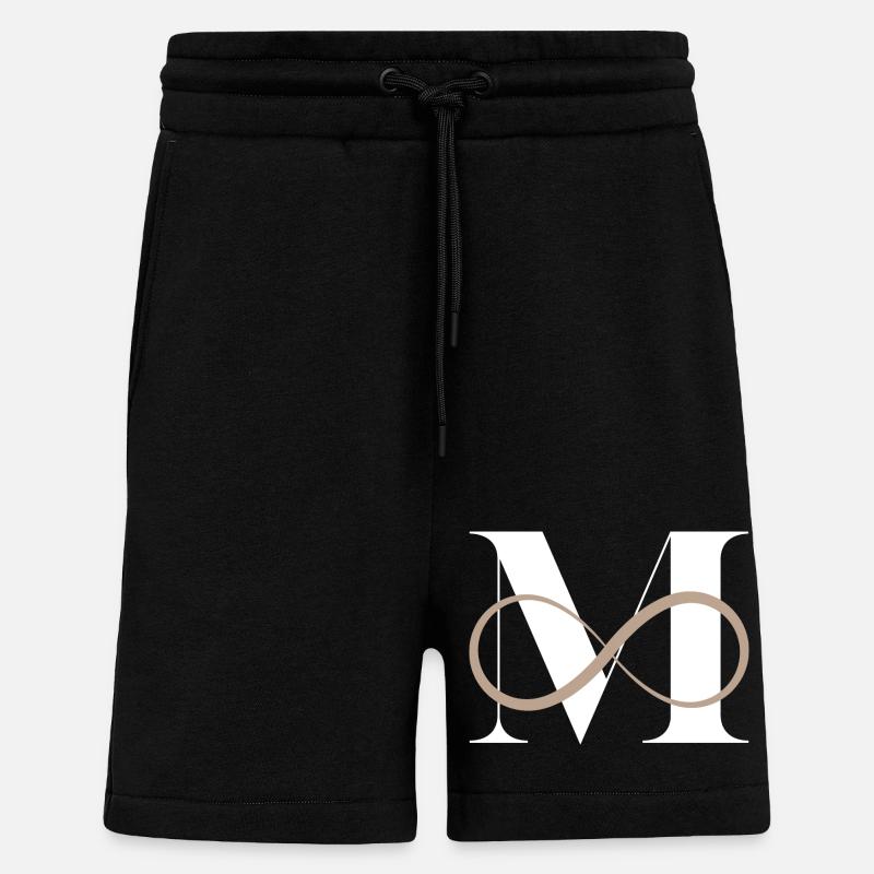 Unendlicher Buchstabe m - Shorts - made by SPREAD - SOLID BLACK