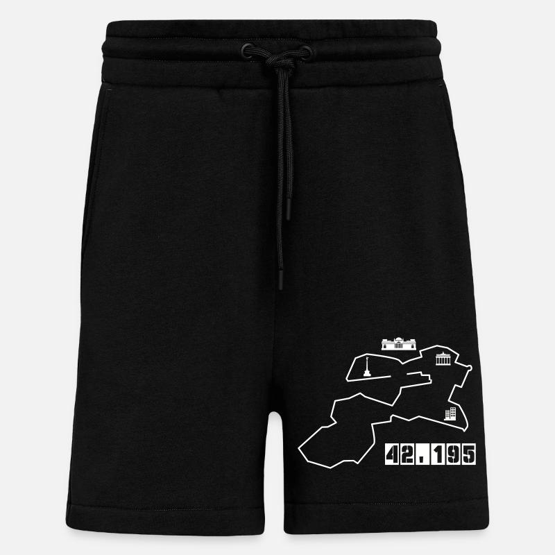 Berlin Marathon - Short bio décontracté fabriqué en UE - SOLID BLACK