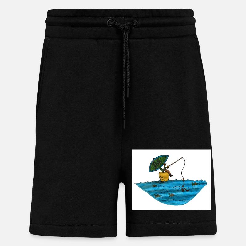Poisson - Short bio décontracté fabriqué en UE - SOLID BLACK