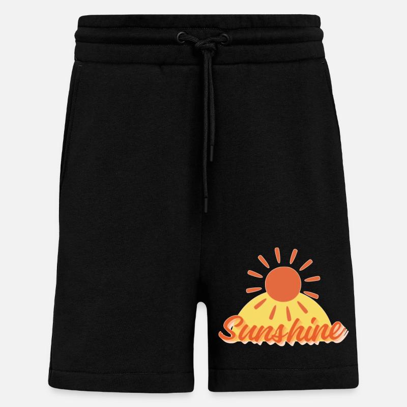 Le soleil brille - Short bio décontracté fabriqué en UE - SOLID BLACK