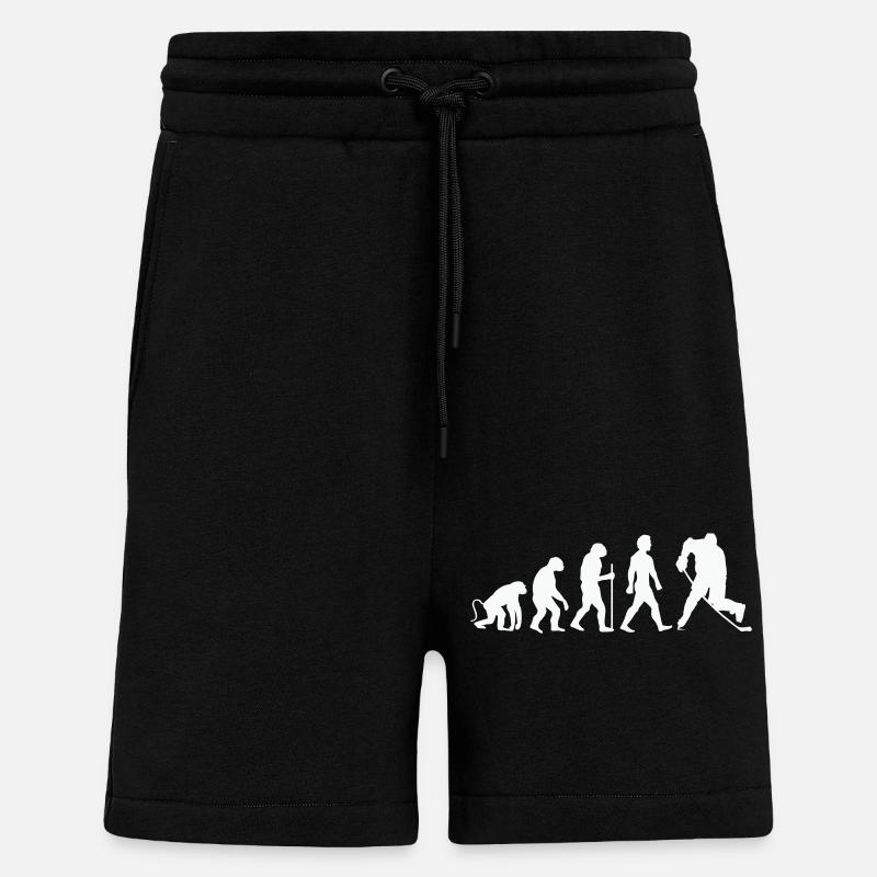 Évolution du hockey - Short bio décontracté fabriqué en UE - SOLID BLACK