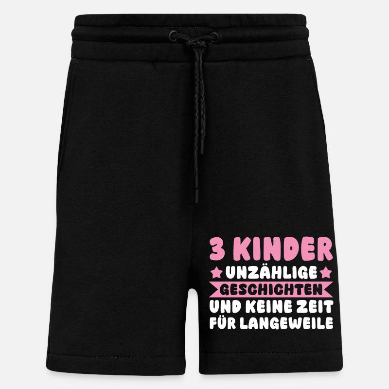 Mama Von 3 Kindern - Shorts - made by SPREAD - SOLID BLACK