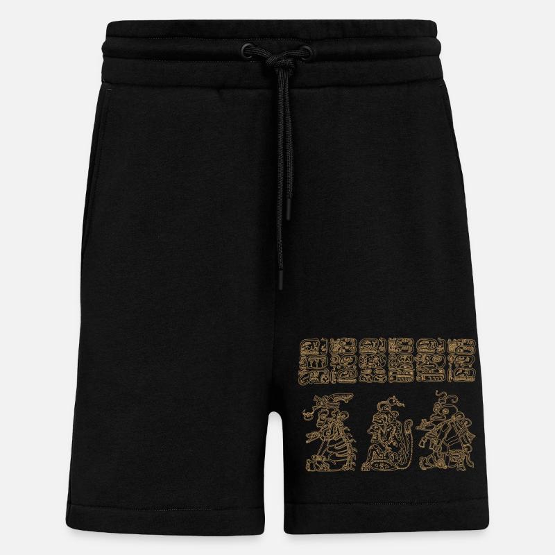 Glyphen der Maya - Shorts - made by SPREAD - SOLID BLACK