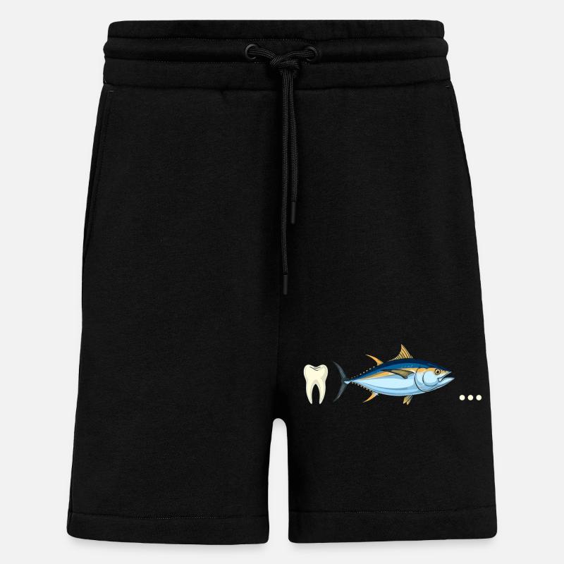 Dent thon … - Short bio décontracté fabriqué en UE - SOLID BLACK