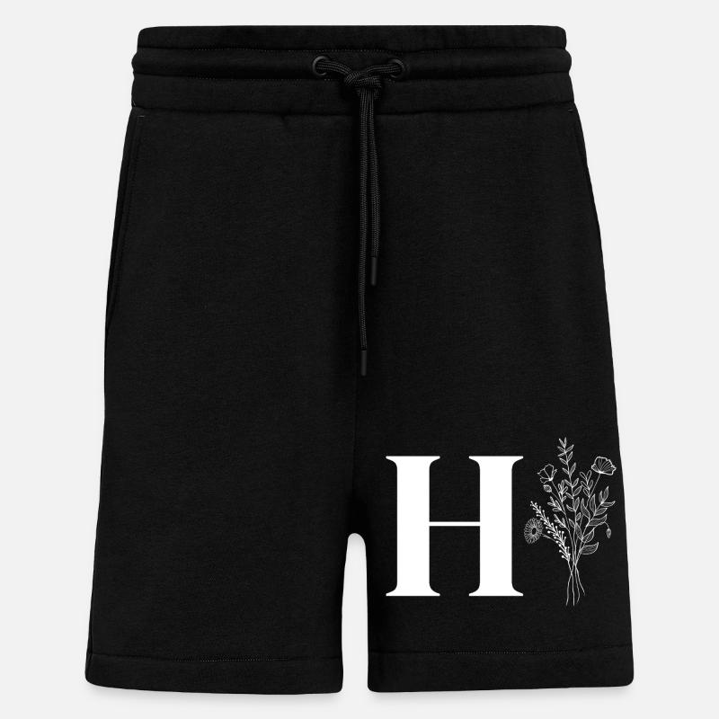 Minimalistische Blumen - Shorts - made by SPREAD - SOLID BLACK